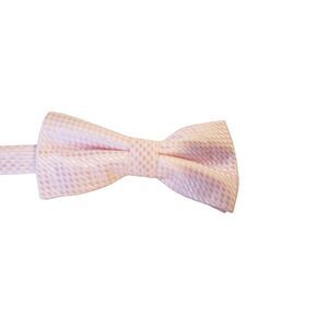JON VANDYK HOLLAND Mens Pink White Bow Tie New Handmade Sophisticated Preppy